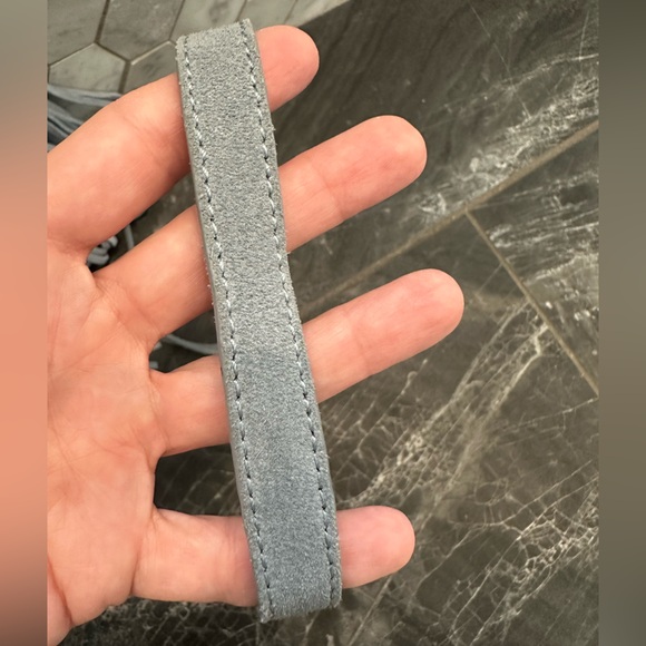 EUC🩶Margot Genuine Suede Leather Fringe Crossbody Bag Blue/Gray - Picture 12 of 13